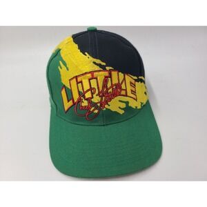 Vintage Chad Little John Deere Logo Athletic Splash Snapback Hat Cap 90s NASCAR